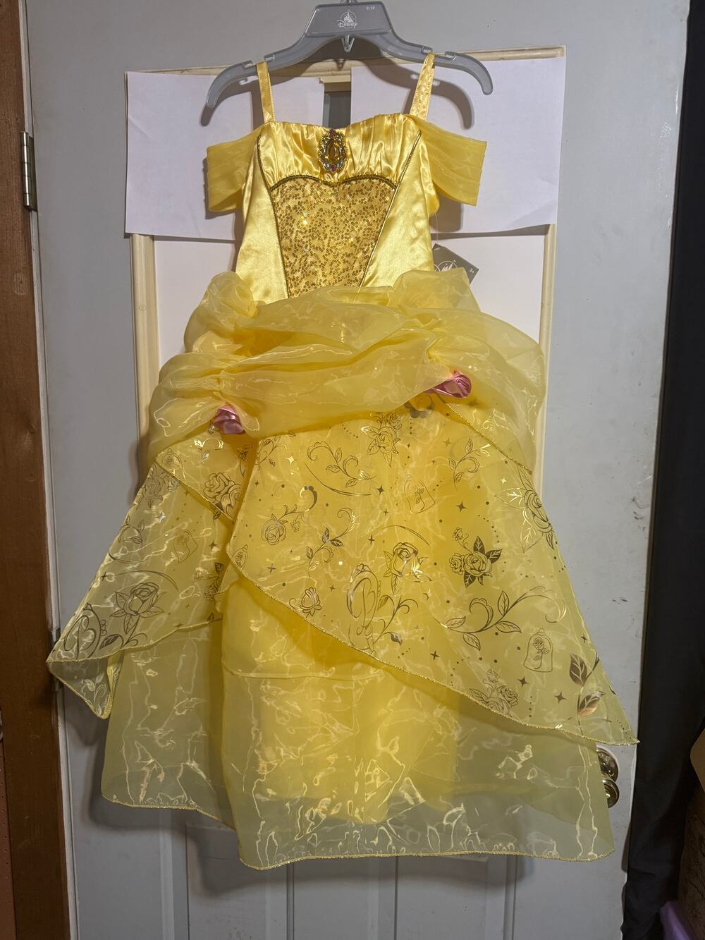 Disney Belle Beauty and the Beast Princess Costume Dress Girls Size 9/10